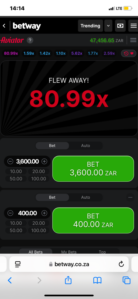 BETWAY INSTANT CASHOUT